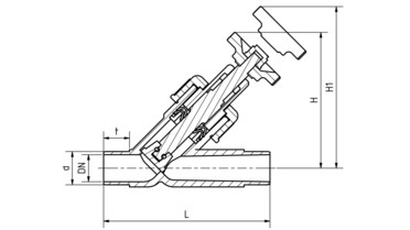 Drawing: Manual shut-off valves DN 15 - 50